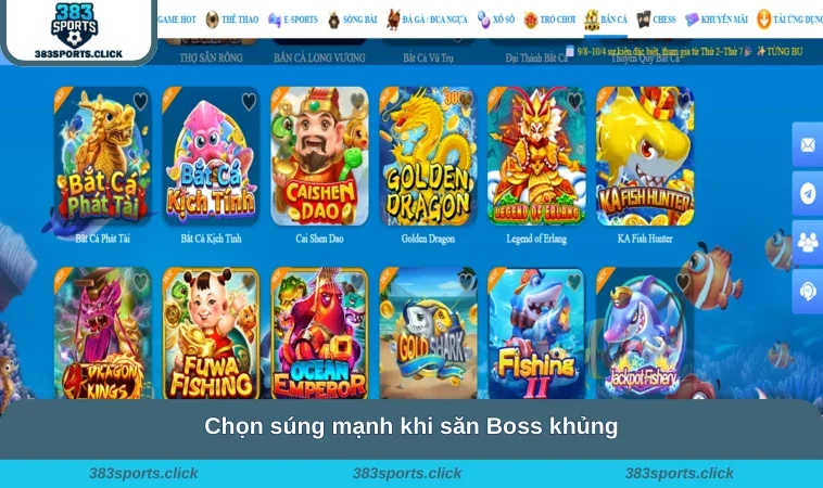 Chọn súng mạnh khi săn Boss khủng